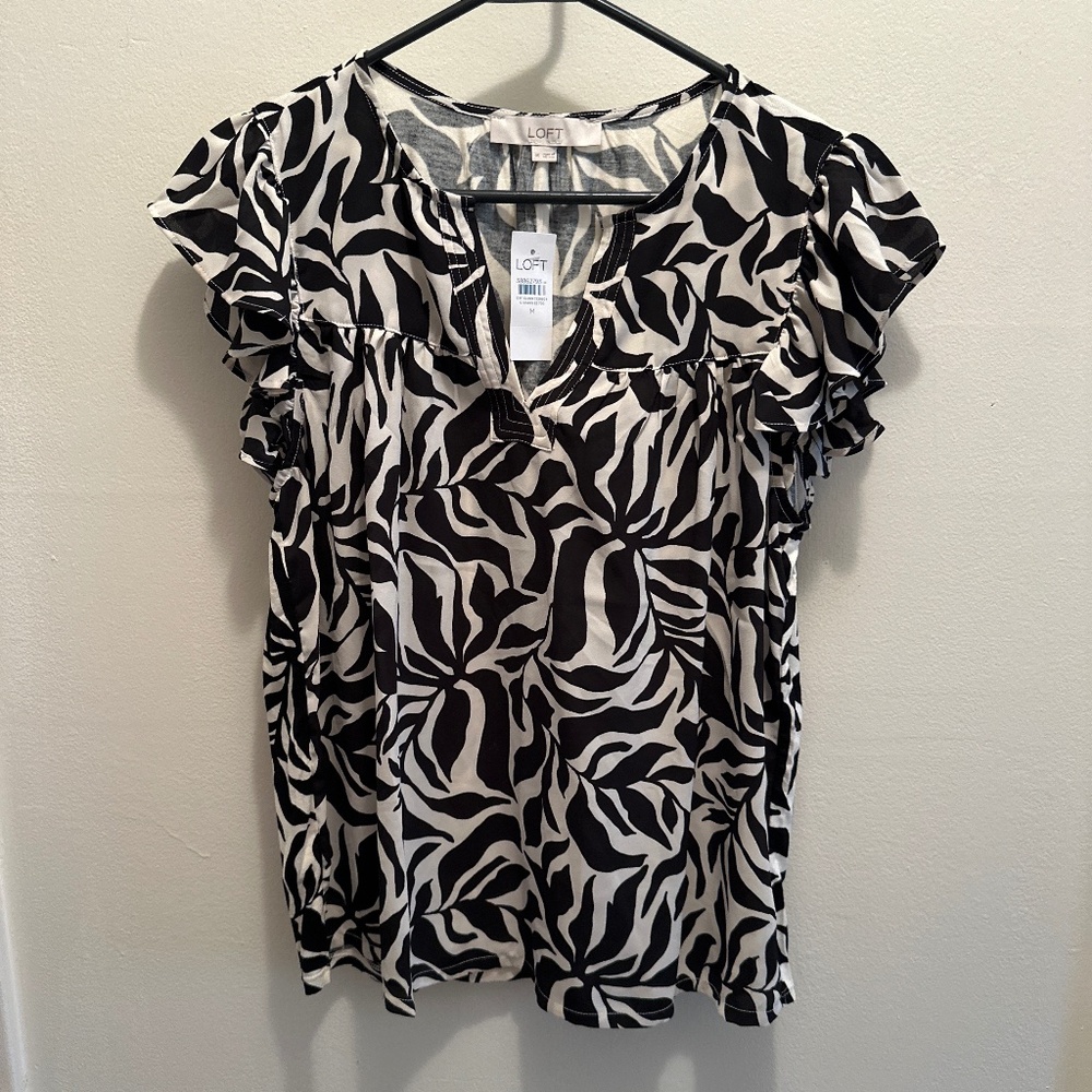 Loft size M 100% rayon top NWT